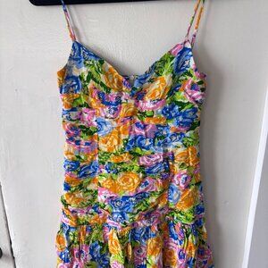 Zara Printed Dress with Draping